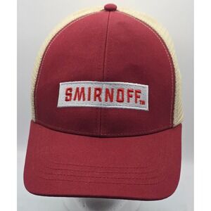 Smirnoff Vodka Red Trucker Hat Mesh Snapback Adjustable Baseball Cap‎